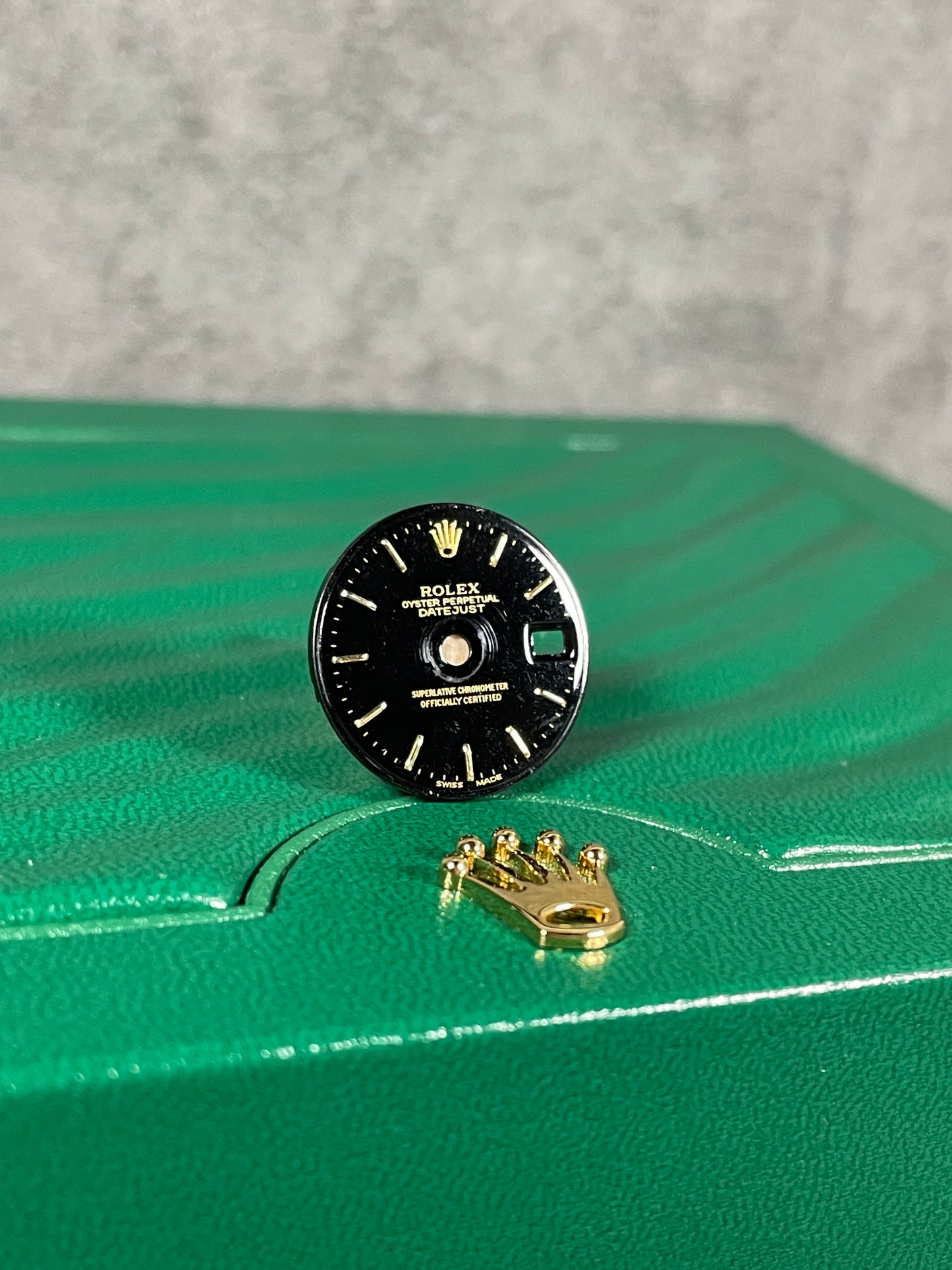 Rolex Dial for ref 69173 Ladies 26mm Datejust-Onyx Raised Gold Batons Swiss Made