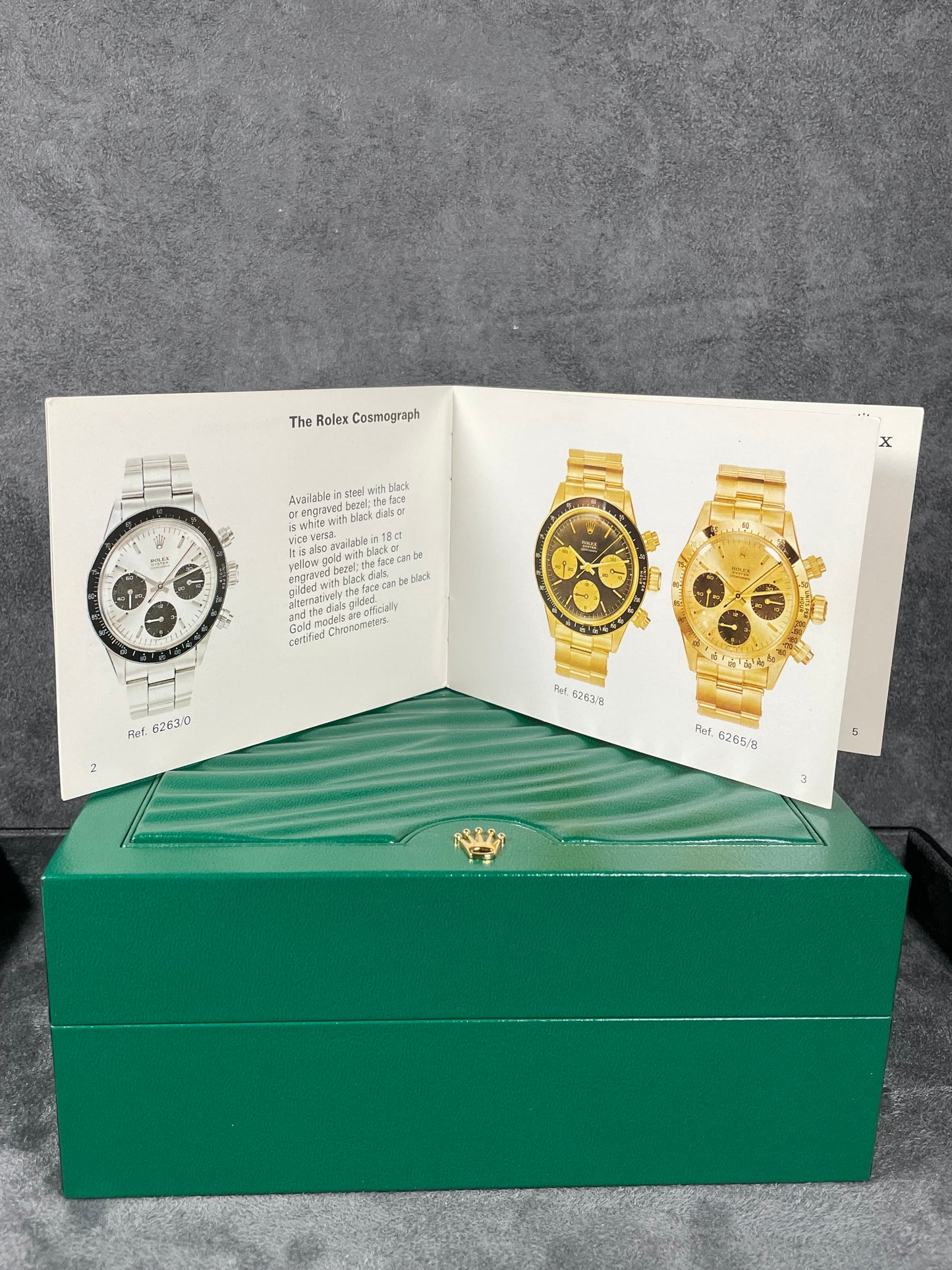 VINTAGE ORIGINAL ROLEX COSMOGRAPH DAYTONA BOOKLET FOR 6263-6265