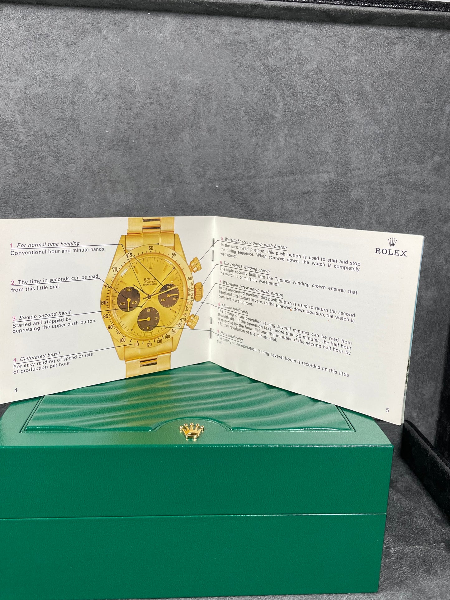 VINTAGE ORIGINAL ROLEX COSMOGRAPH DAYTONA BOOKLET FOR 6263-6265