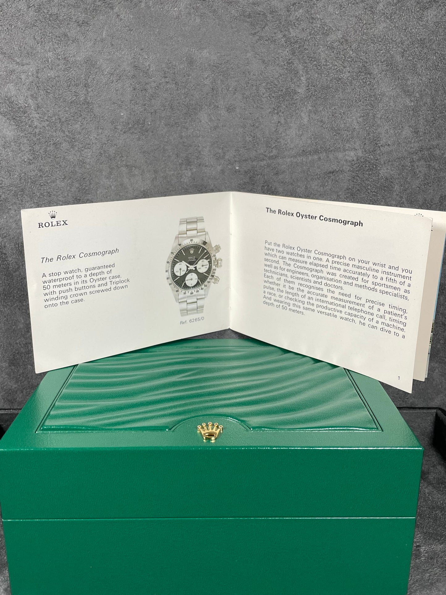 VINTAGE ORIGINAL ROLEX COSMOGRAPH DAYTONA BOOKLET FOR 6263-6265